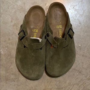 Size 37 Suede Boston Birkenstock’s